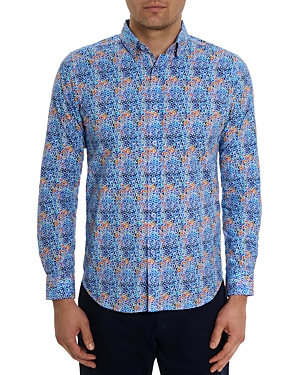 Shop Robert Graham Venlow Cotton Tailored Fit Button Down Shirt In Multi