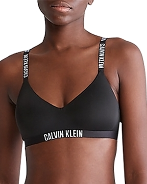 Shop Calvin Klein Intense Power Micro Lightly Lined Bralette In Black