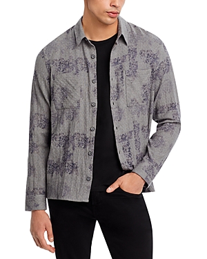 Shop John Varvatos Cole Cotton Regular Fit Button Down Shirt In Iron Grey