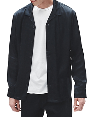 Shop Rag & Bone Avery Jacquard Relaxed Fit Button Down Shirt In Black Geo