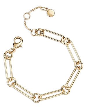 Shop Baublebar Emma Mixed Link Bracelet In Gold Tone