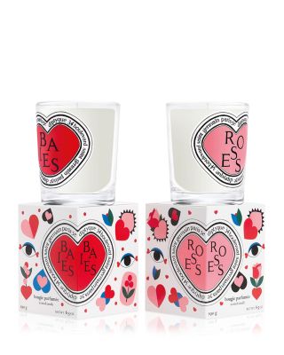 DIPTYQUE Baies (Berries) and Roses Valentine's Day Candle Duo