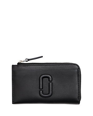 Shop Marc Jacobs The Leather J Marc Top Zip Multi Wallet In Black/nickel