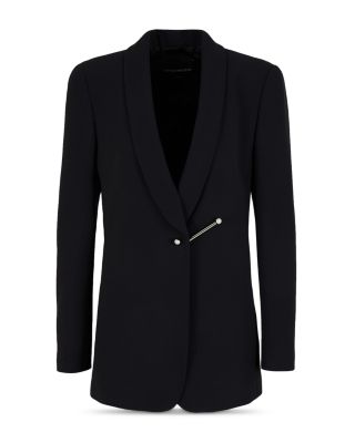 Bar Piercing Shawl Lapel Blazer