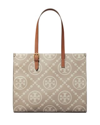 Tory Burch - T Monogram Contrast Embossed Leather Tote
