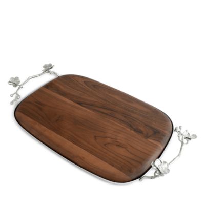 White Orchid Wooden Bread Board