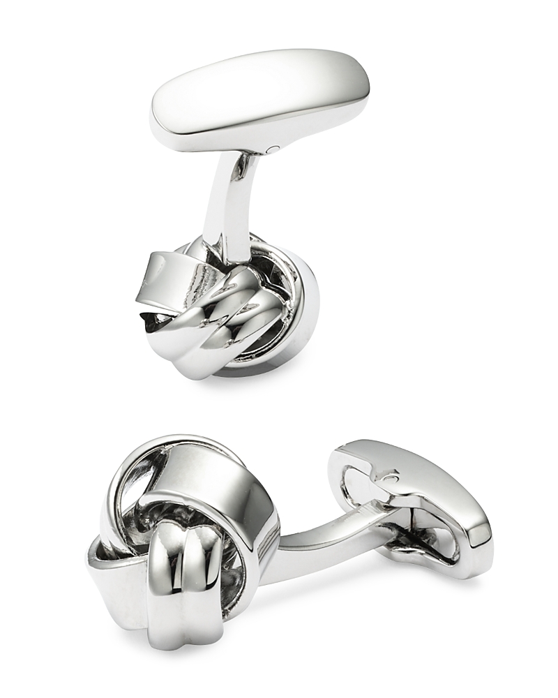 Link Up Knot Cufflinks In Metallic