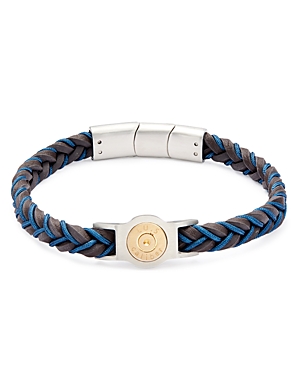 Shop Link Up Two Tone Braided Rope & Leather Bracelet In Brown