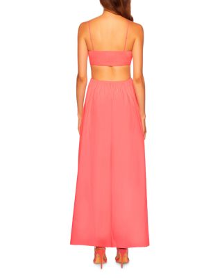 Cotton Cutout Back Maxi Dress