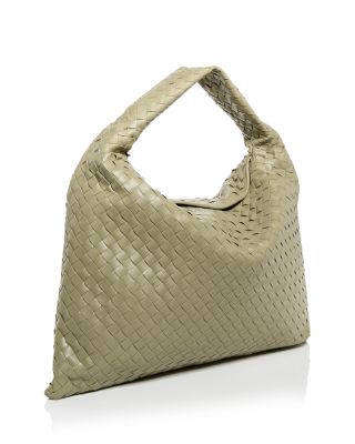 Large Hop Intrecciato Leather Shoulder Bag