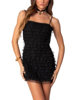 Edikted Party Favor Ruffled Open Back Mini Dress | Bloomingdale's