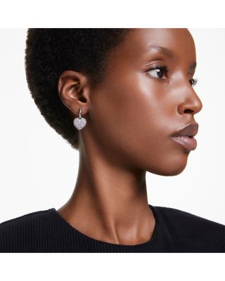 Idyllia Huggie Heart Drop Earrings