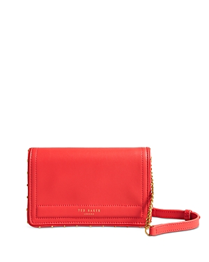 Ted Baker Studded Edge Leather Purse In Coral