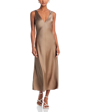 Shop Frame Savannah Silk Slip Dress In Cypress