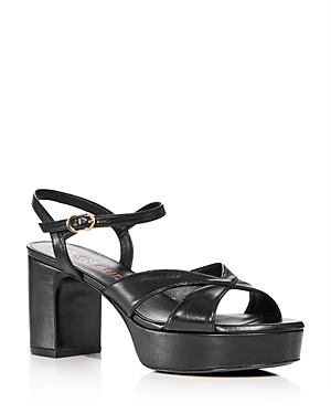 Shop Stuart Weitzman Women's Carmen Midi Platform Sandals In Black