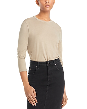 Shop Majestic Crewneck Semi Relaxed Top In Desert