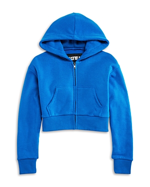 Shop Katiejnyc Girls' Tween Dylan Crop Zip Hoodie - Big Kid In Royal