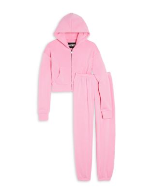 KatieJnyc Girls' Tween Dylan Crop Zip Hoodie And Sweatpants Set - Big ...