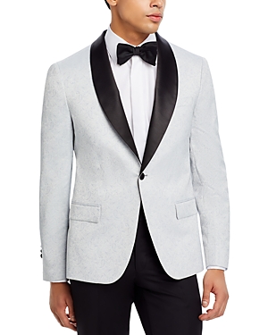 Robert Graham Paisley Jacquard Slim Fit Dinner Jacket In Light Grey/ White
