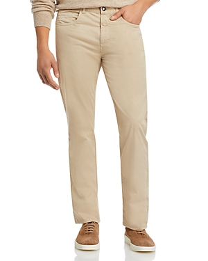Canali Garment Dyed Regular Fit 5 Pocket Pants