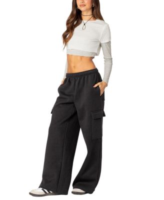 Edikted Wide Leg Cargo Sweatpants | Bloomingdale's