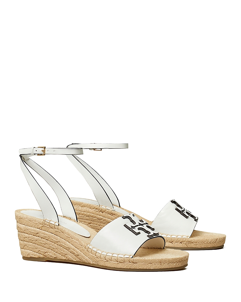 Tory Burch Ines Ankle Strap Espadrille Platform Wedge Sandal In Gardenia