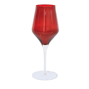 Shop Vietri Contessa Water Glass In Red