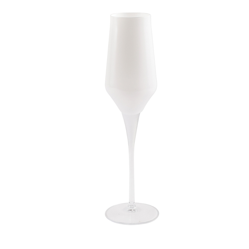Vietri Contessa White Champagne Glass In White