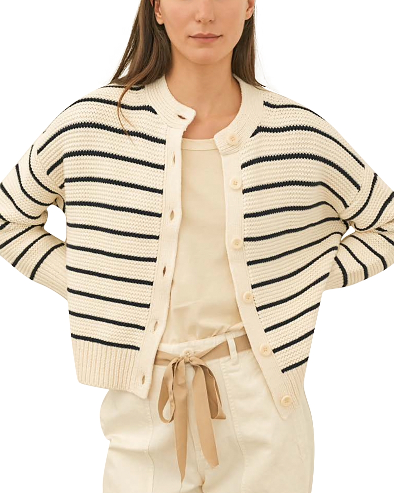 Alex Mill Elle Striped Sweater In Cotton Linen In Neutral