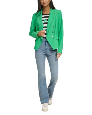 ジャケット KARL LAGERFELD Women Jackets 236W1906476 Green Women's SUEDE BIKER JACKET by KARL LAGERFELD | Free Shipping