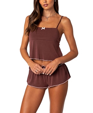 Edikted Women's Alice Tank Top In Brown