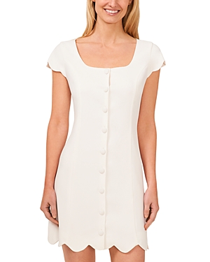 CECE CECE SCALLOPED EDGE DRESS