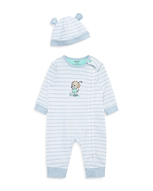 Shop Little Me Boys' Golfer Coverall & Hat - Baby In White/blue