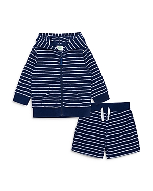 Shop Little Me Boys' Striped Cover Up Set - Baby In Blue