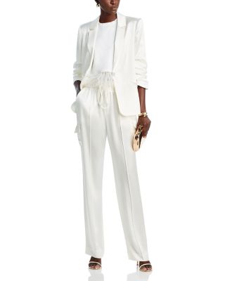 Cropped Sleeveless Feather Tee