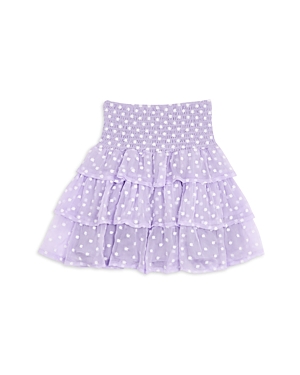 Aqua Girls' Daisy Clip Dot Ruffle Skirt, Big Kid - 100% Exclusive In Lilac