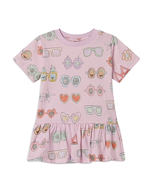 Shop Stella Mccartney Girls' Cotton Sunglasses Dress - Baby In Light Pink