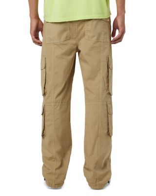 Drawstring Cargo Pants in Ripstop Tan