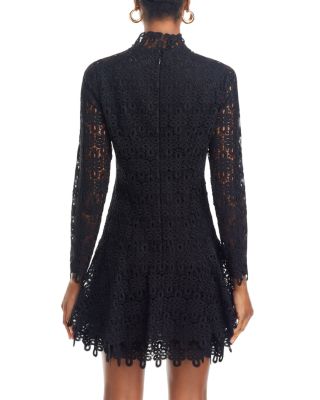 Joy Lace Mock Neck Mini Dress