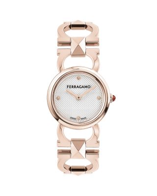 Ferragamo Double Gancini Stud Watch, 25mm