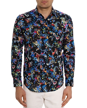 Shop Robert Graham Electric Reef Cotton Classic Fit Button Down Shirt In Multi