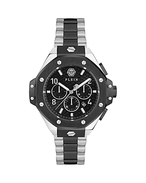 Philipp Plein Plein Chrono Royal Bracelet Watch In Black/silver