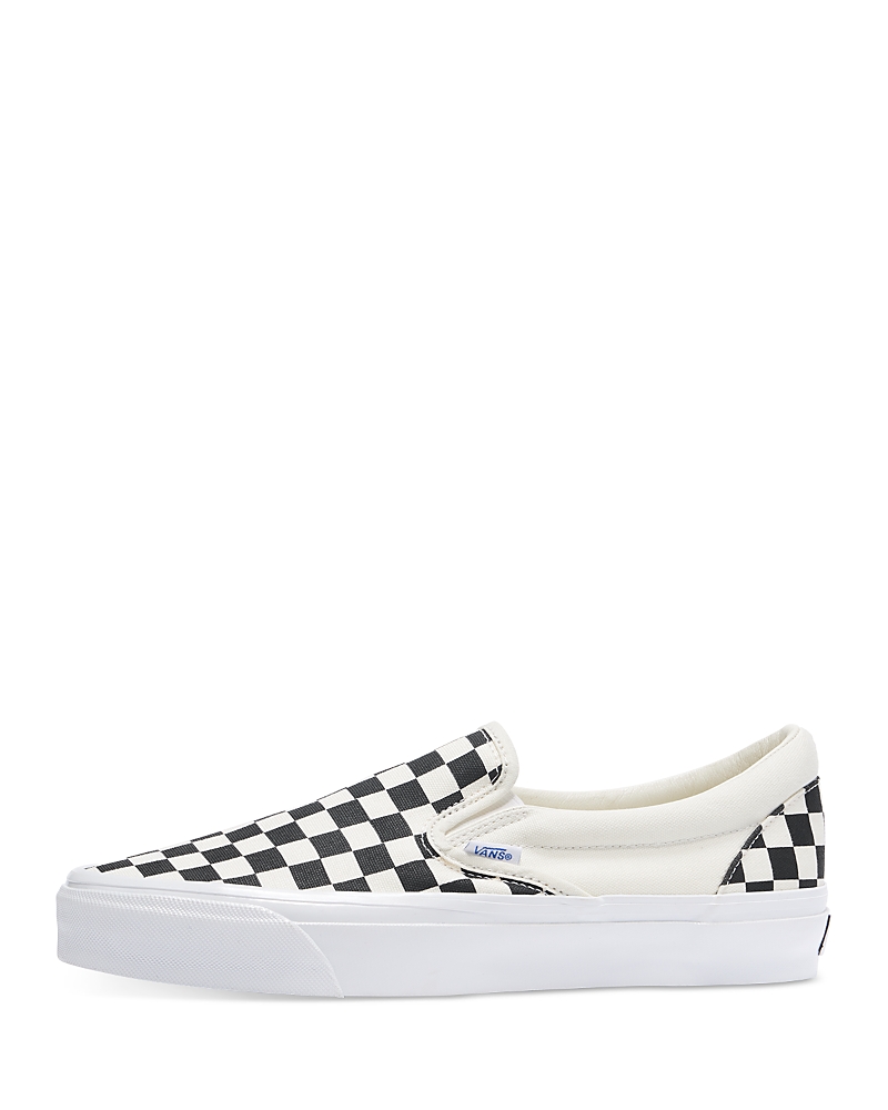 Vans Women's Classic Checkerboard Slip-on Sneaker In Black/off White, Women's At Urban Outfitters