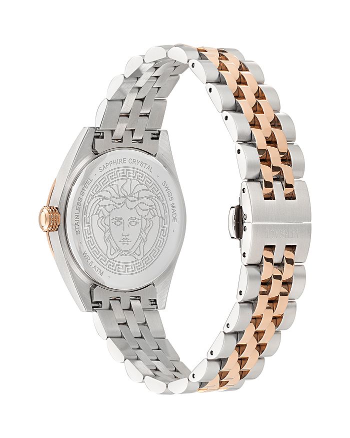 Versace V Code Watch, 36mm In Silver/two-tone