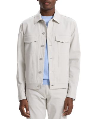 THEORY RIVER STRETCH NEOTERIC TWILL TRUCKER JACKET