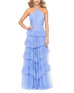 Shop Aqua Tulle Tiered Ruffle Gown - 100% Exclusive In Cornflower