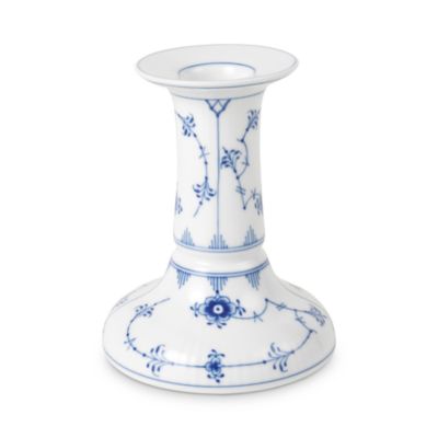 Blue Fluted Plain 4.53&amp;quot; Candle Holder