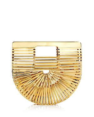 Shop Cult Gaia Gaias Ark Mini Top Handle Bag In Shiny Brass
