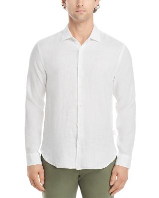 Giles Linen Textured Tailored Fit Button Down Shirt