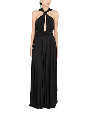 Knot Neck Jersey Gown